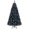 Black Artificial Halloween Christmas Tree with PVC Branch Tips and Cool White LED Lights